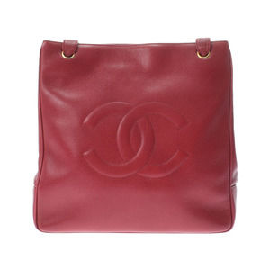 Chanel Matelasse Red Gold Hardware Caviar Skin Tote Bag